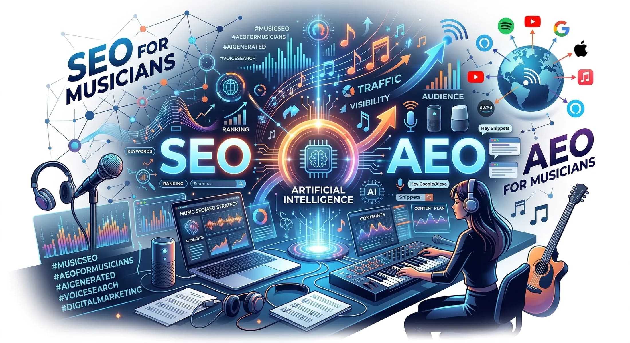 SEO and AEO for musicians: search engine optimisation for traditional and AI engines like Google, ChatGPT and Perplexity for bands and wedding bands in 2026